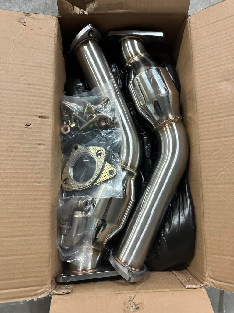 ISR High-Flow Catalytic Converters for G37/Q50 - 200 Cell Metallic Core | VQ37VHR Test Pipe Alternative | Street Legal Power | Deep Aggressive Tone | Direct Bolt-On for 2008-2013 G37 & 2014-2015 Q50 3.7L RWD