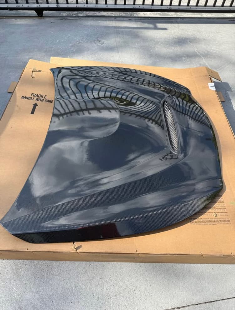 2014-2023 Infiniti Q50 GTS Style Real Carbon Fiber Hood | 2x2 Twill Weave | UV Clear Coated | Lightweight Performance Hood | Vented Heat Extraction