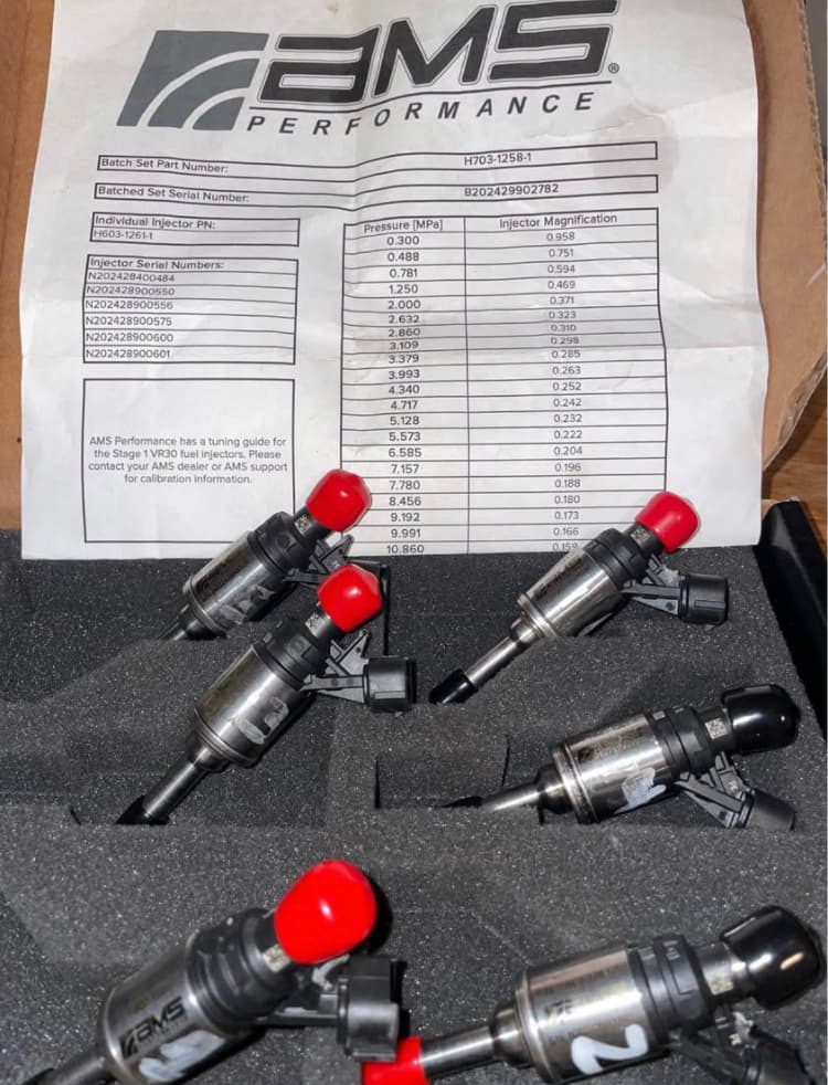 AMS Stage 1 1000cc Injectors for Q50/Q60 2016-2023 | VR30DDTT E85 Ready | 700+whp | Drop-In
