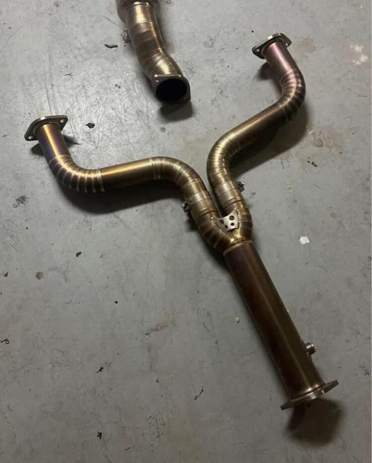 Tomei Titanium Mid Pipe / Y Pipe for G35 G37 | 370Z, 350Z | Fits 2003-2008 350Z, 2009-2020 370Z, 2003-2007 G35, 2008-2013 G37, 2014-2015 Q60 | Full Titanium Construction | Extreme Weight Savings & Exotic Sound
