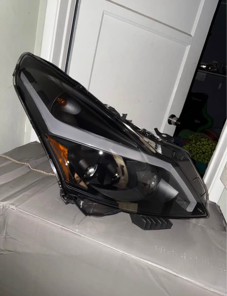 GTR-Style LED DRL Projector Headlights – Black Housing | Infiniti G37 Sedan 2010-2013