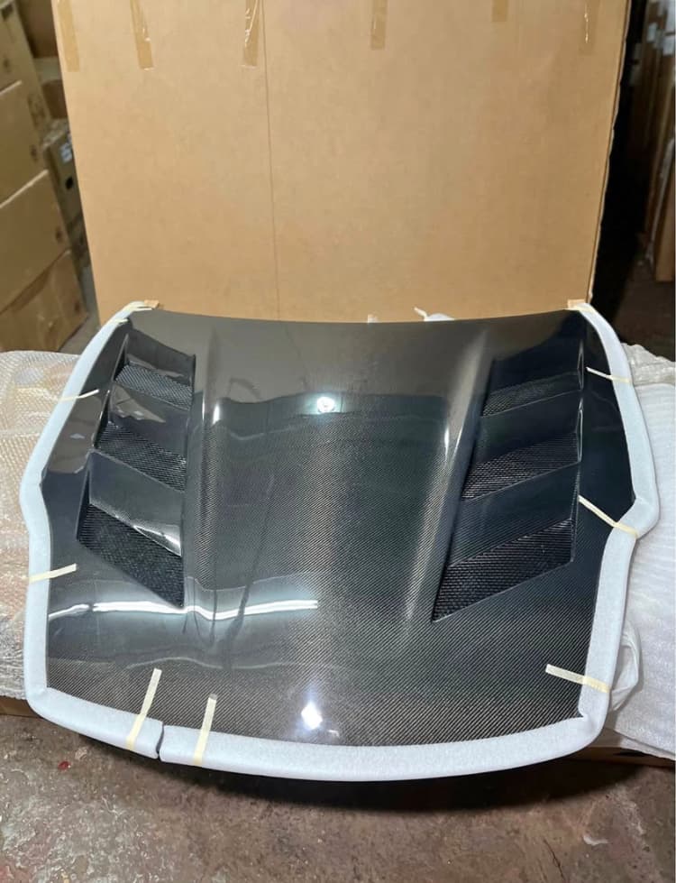 350Z Real Carbon Fiber Hood | 2x2 Twill | 2003-2008 | 14-18 lb Lighter | OEM Fit | UV Gloss Clear