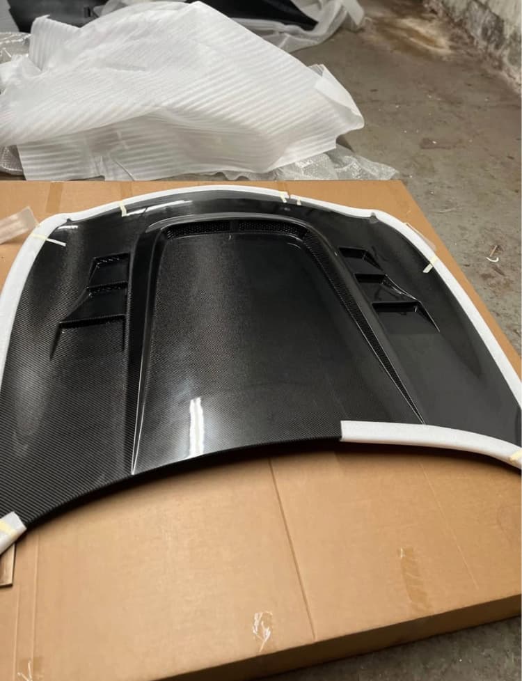 370Z TERMINATOR LOOK Carbon Fiber Hood | Real 2x2 Twill | 2009-2020 | Functional Vents | 13-17 lb Lighter