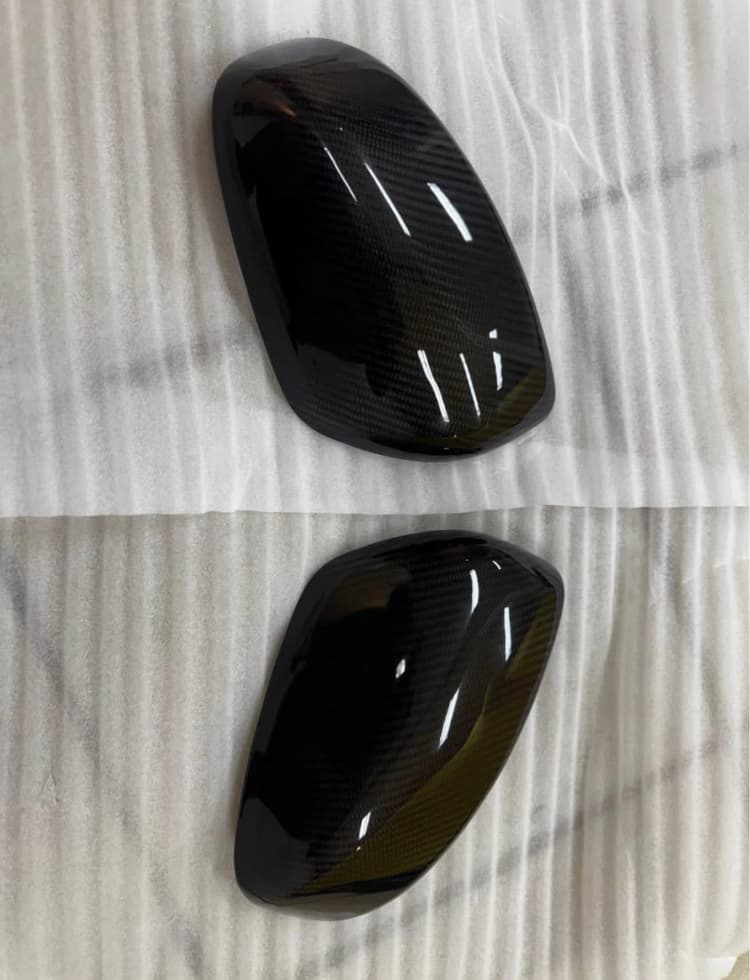 370Z Real Carbon Fiber Mirror Caps | 2x2 Twill | 2009-2020 | OEM Fit | UV Gloss Finish