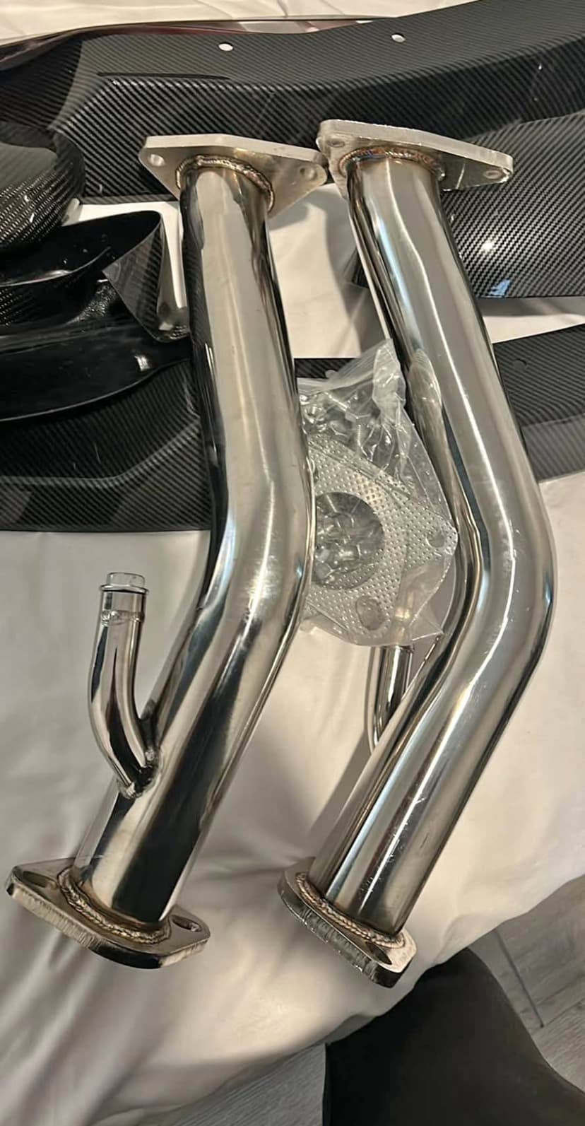 VQ37VHR Test Pipes for Infiniti G37 | Nissan 370Z | Infiniti Q50 3.7L - Stainless Steel Cat Delete Downpipes | Aggressive Sound + Horsepower Gain | Direct Bolt-On VQ Exhaust Upgrade