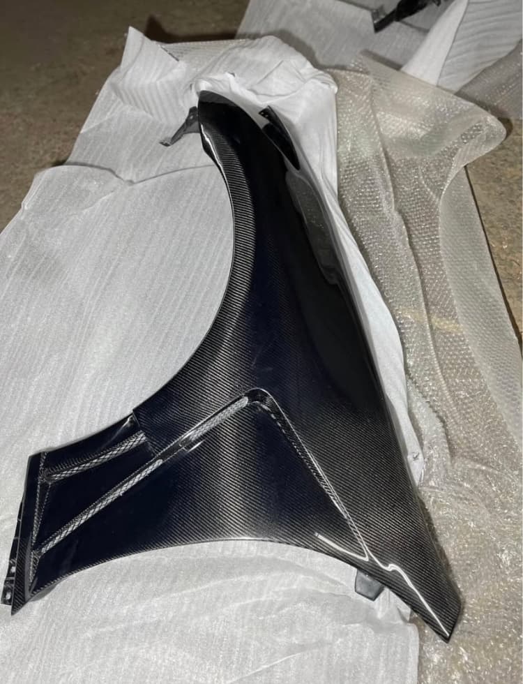 2009-2013 G37 Sedan Carbon Fiber Wide Fenders | +20mm Aggressive | Real 2x2 Twill | Vented | OEM Fit