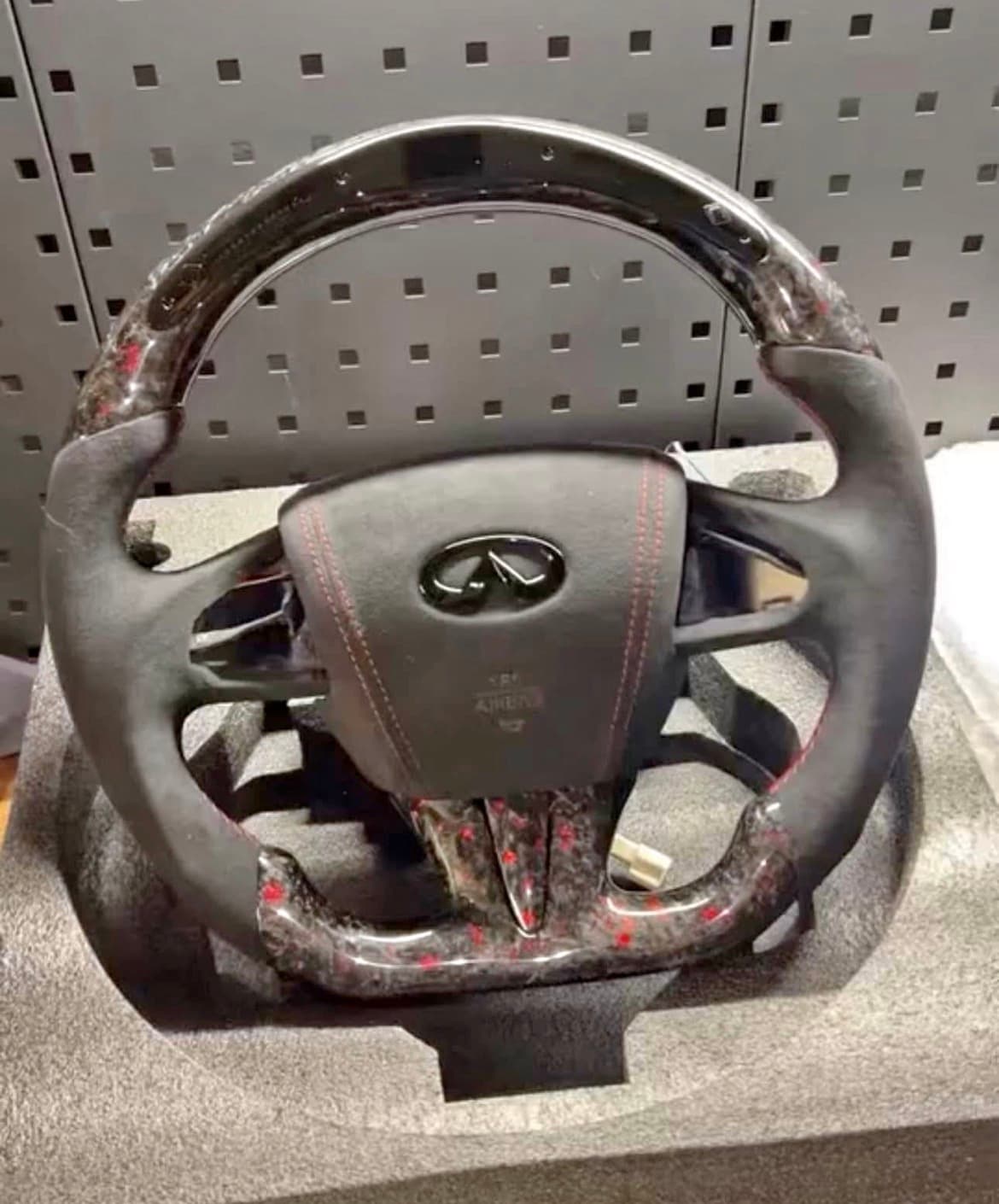 CE Dynamic Forged Carbon Steering Wheel | Fits 2014-2024 Infiniti Q50 | All Trims & Models | Flat-Bottom D-Shape | Full Forged Carbon Construction | Track & Street Ready